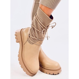 Willet Botines tipo calcetín caqui beige 3