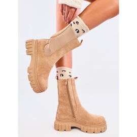 Botas Chelsea Dowel en color caqui beige 4