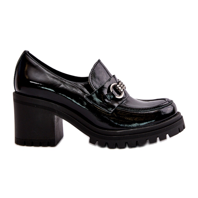 Zazoo 20175 Zapatos Mujer Charol Tacón Alto, Piel Natural, Negro 4