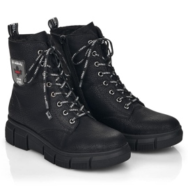 Botas cómodas impermeables para mujer negras Rieker X3410-00 negro 3