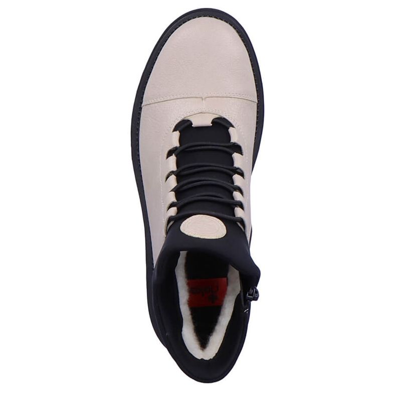 Botas isotérmicas mujer impermeables y cómodas beige Rieker Y3163-60 2