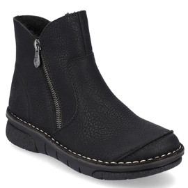 Botas de mujer cómodas con aislamiento negro Rieker 73357-00 16