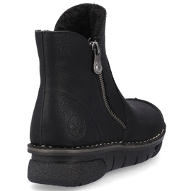 Botas de mujer cómodas con aislamiento negro Rieker 73357-00 2