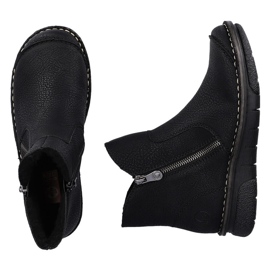 Botas de mujer cómodas con aislamiento negro Rieker 73357-00 6
