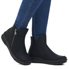 Botas de mujer cómodas con aislamiento negro Rieker 73357-00 7