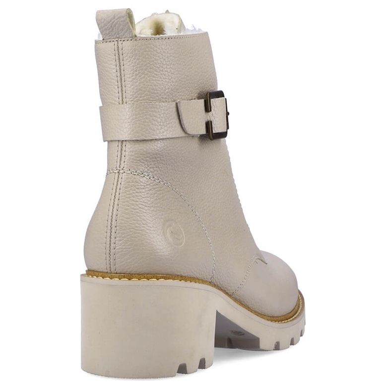 Botas cómodas de piel con tacón alto y aislamiento, beige Remonte D0A74-60 1 Botas cómodas de piel con tacón alto y aislamiento, beige Remonte D0A74-60 1