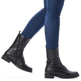 Botas de mujer cómodas y aislantes de piel, negro Remonte D8380-01 6