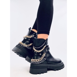 Botín militar con cadenas Toliver Negro 3
