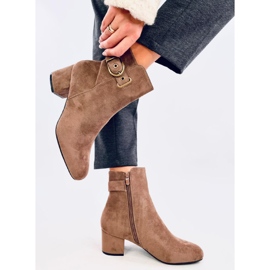 Lanne Botas caqui de tacón bajo marrón 4