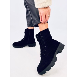 Botines Pansy Black de ante negro 2