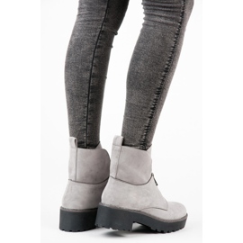 Vices Botas abrochadas con cremallera gris 2