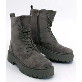 Burse Botines con plataforma y cordones en verde 1