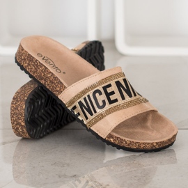 Evento Bonitas zapatillas de cristales beige 3