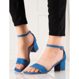 Sandalias De Tacón Bajo VINCEZA azul 5