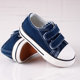 Deportivas infantiles Vico con cierre de velcro azul marino 2