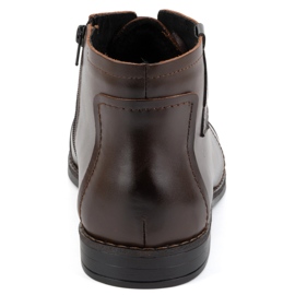 Olivier Zapatos de invierno para hombre, botines elegantes 282LU, marrón oscuro 8