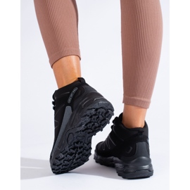 Zapatillas deportivas trekking mujer caña alta DK negro 4