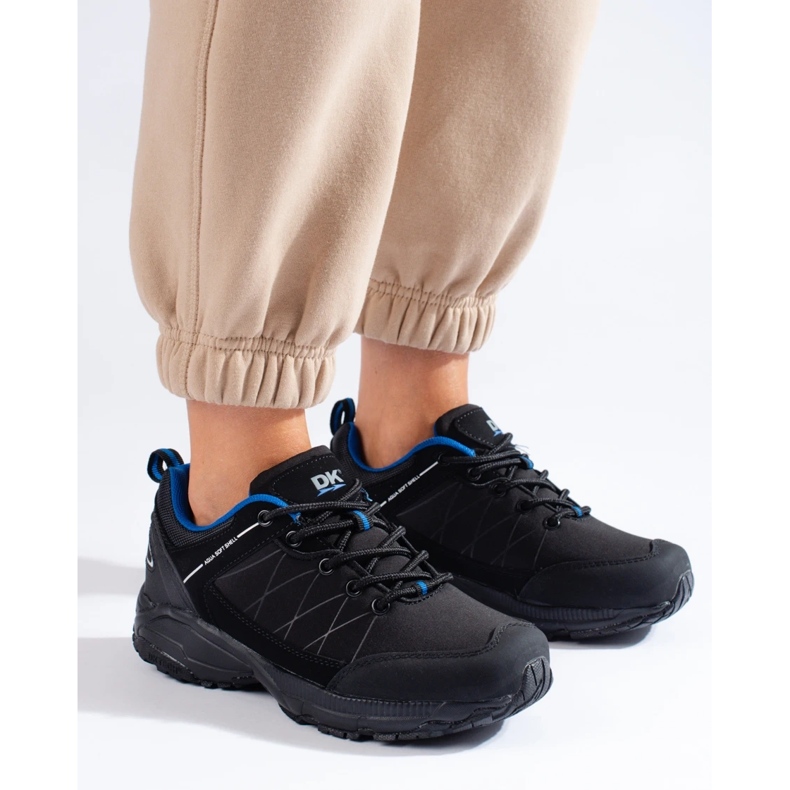 Zapatos trekking mujer DK Waterproof, negro y azul 2