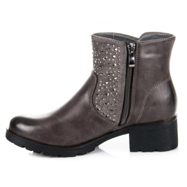 Vices Botines casuales con cremallera gris 3