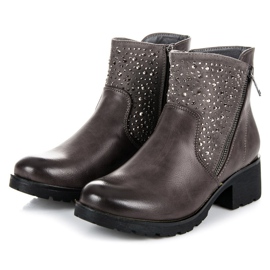 Vices Botines casuales con cremallera gris 4