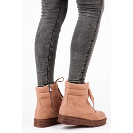 Vices Botas con cordones en la plataforma rosado 2