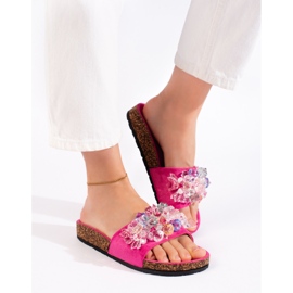 Babuchas mujer ante fucsia rosado 3