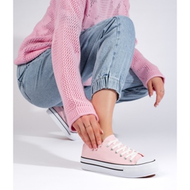 Deportivas rosas de mujer rosado 1