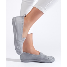 Slip-on de mujer de tejido gris 3