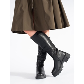 Botas negras de mujer de Sergio Leone negro 2