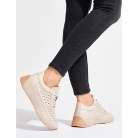 Sergio Leone Deportivas mujer piel beige 2