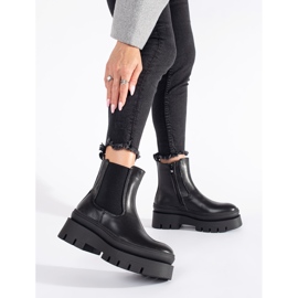 Seastar Botas Chelsea de mujer negras con plataforma. negro 1