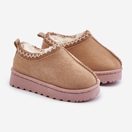 Botas de nieve para niños con plataforma, forradas con pelo, beige Vilabria 1 Botas de nieve para niños con plataforma, forradas con pelo, beige Vilabria 1