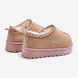 Botas de nieve para niños con plataforma, forradas con pelo, beige Vilabria 2