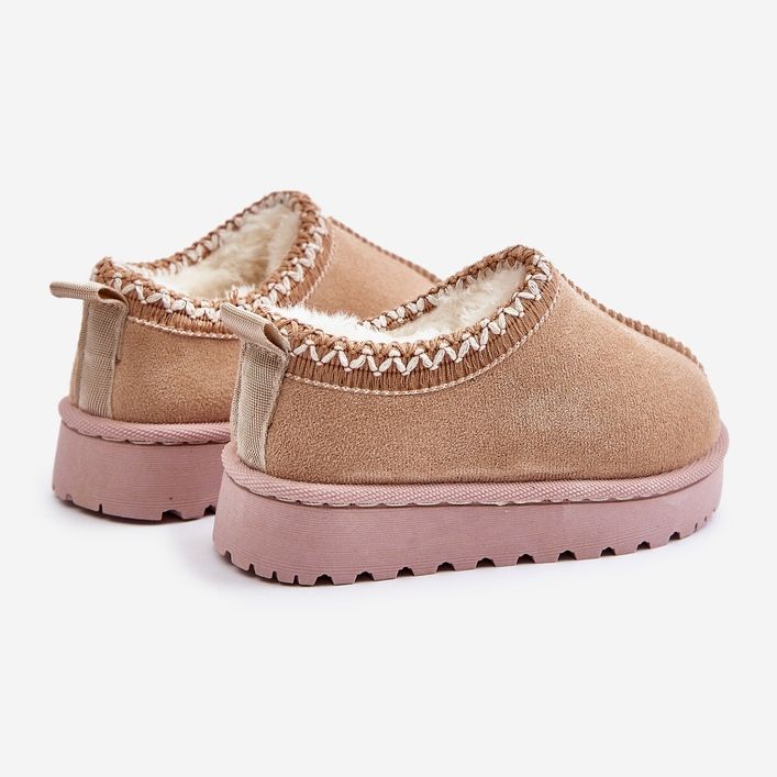 Botas de nieve para niños con plataforma, forradas con pelo, beige Vilabria 2 Botas de nieve para niños con plataforma, forradas con pelo, beige Vilabria 2