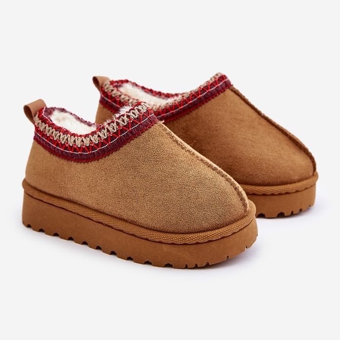 Botas de Nieve Infantil Plataforma Aislante con Pelo Vilabria Camel marrón 1