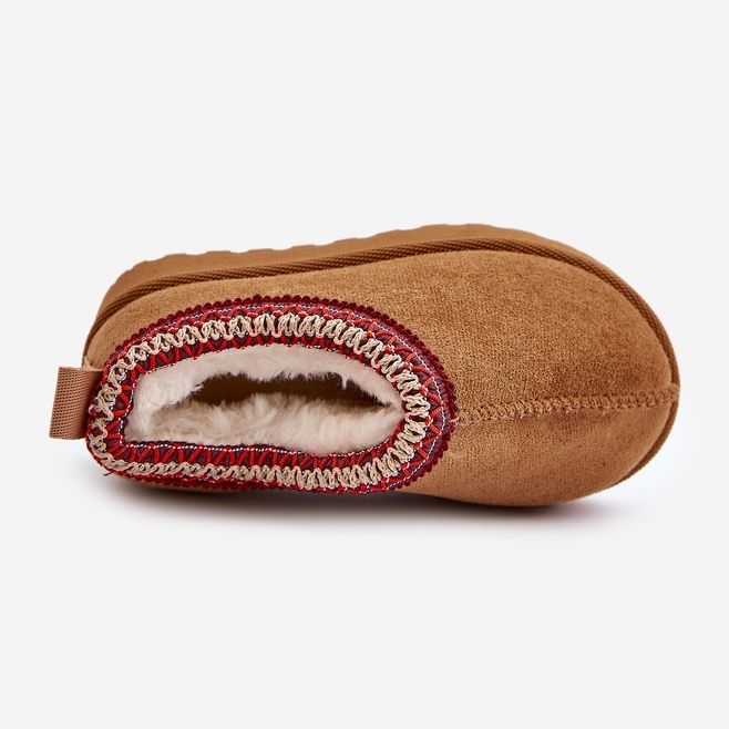 Botas de Nieve Infantil Plataforma Aislante con Pelo Vilabria Camel marrón 2