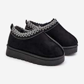 Botas de nieve para niños con plataforma, calentitas con pelo, negro Vilabria 1