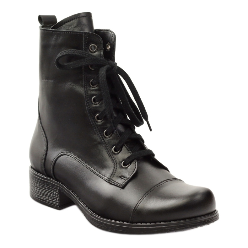 Botas de piel con cremallera Angello 2060 negro 1