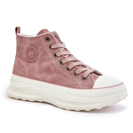 Zapatillas deportivas aisladas para mujer con plataforma Big Star OO274071 Rosa rosado 8