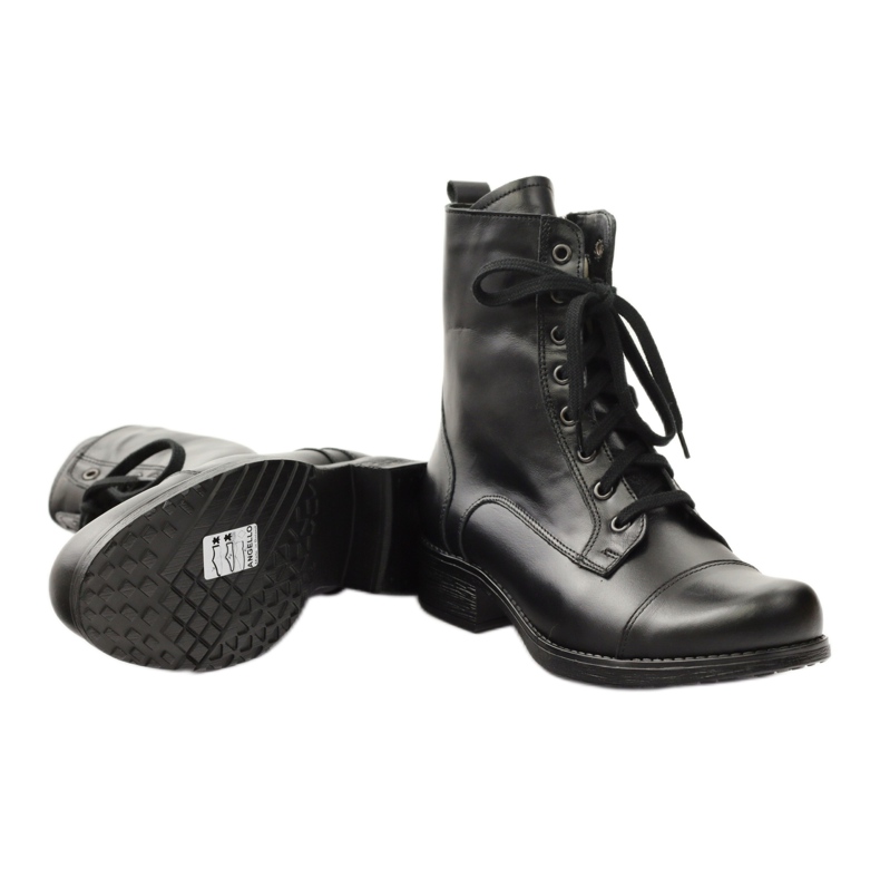 Botas de piel con cremallera Angello 2060 negro 3