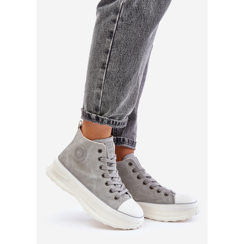 Zapatillas deportivas aisladas para mujer con plataforma Big Star OO274073 Gris 1