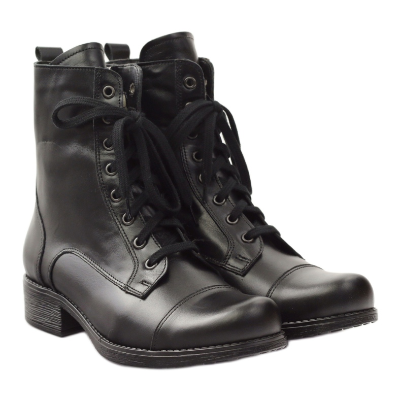 Botas de piel con cremallera Angello 2060 negro 4