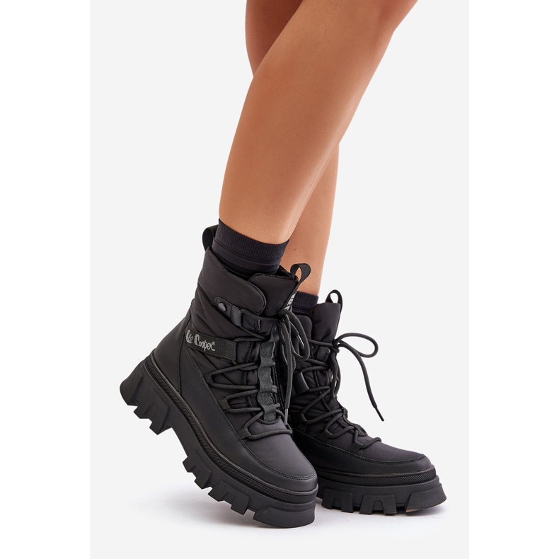 Botas de nieve con cremallera para mujer Lee Cooper LCJ-24-47-3144 Negro 1