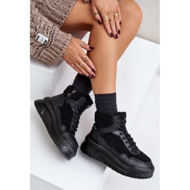 Zapatillas de mujer con plataforma y piel de oveja Lee Cooper LCJ-24-47-3145 Negro 6