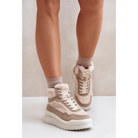 Zapatillas De Mujer Con Plataforma Y Piel De Oveja Lee Cooper LCJ-24-47-3146 Beige 6