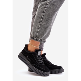 Zapatillas Mujer de Piel Forradas con Pelo Lee Cooper LCJ-24-01-2973 Negro 1