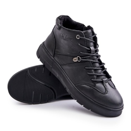 Botines de cuero con aislamiento Zapatillas de deporte para hombre Lee Cooper LCJ-24-33-2913 Negro 7