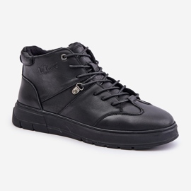 Botines de cuero con aislamiento Zapatillas de deporte para hombre Lee Cooper LCJ-24-33-2913 Negro 6