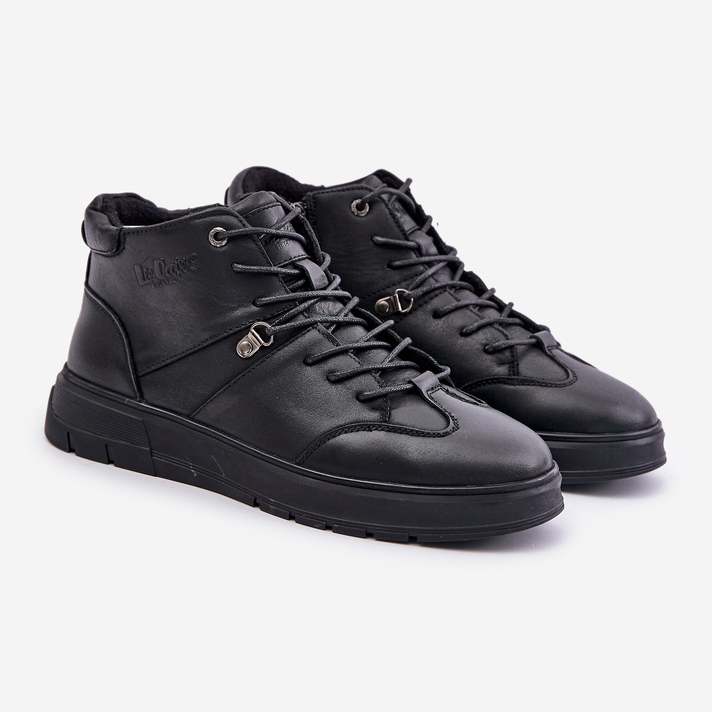 Botines de cuero con aislamiento Zapatillas de deporte para hombre Lee Cooper LCJ-24-33-2913 Negro 1