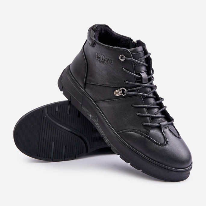 Botines de cuero con aislamiento Zapatillas de deporte para hombre Lee Cooper LCJ-24-33-2913 Negro 2